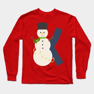 Christmas Letra K Long Sleeve T-Shirt